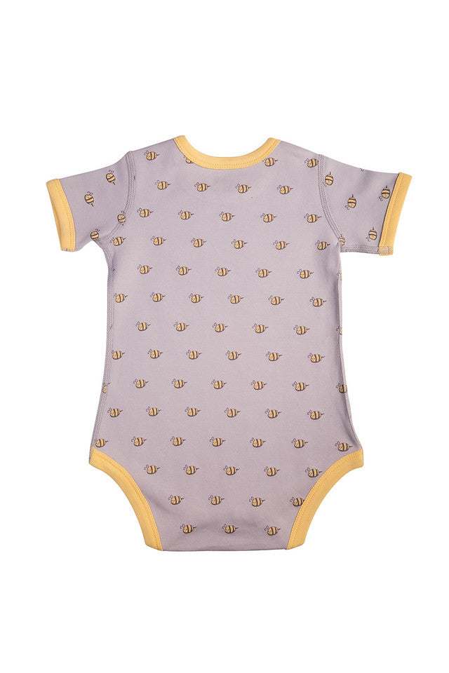 Signature Bee Baby Unisex Organic Short-Sleeve Bodysuits