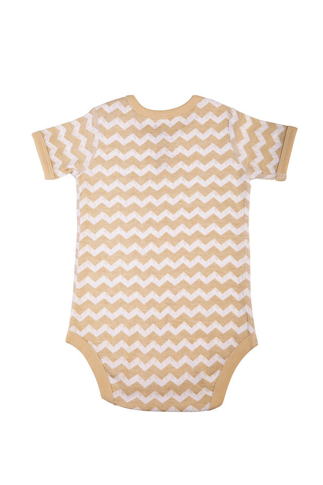 Chevron Baby Unisex Organic Short-Sleeve Bodysuits