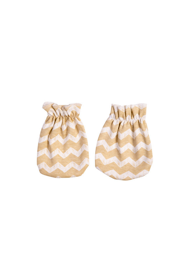 Chevron Baby Unisex Organic Mittens