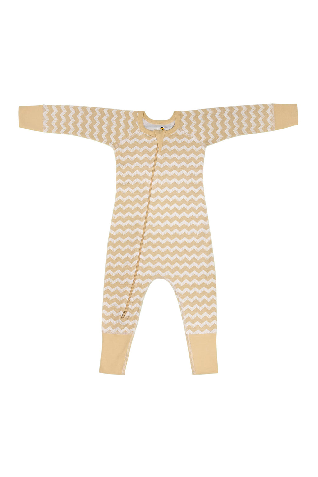 Chevron Baby Unisex Organic Two-Way Zip Rompers