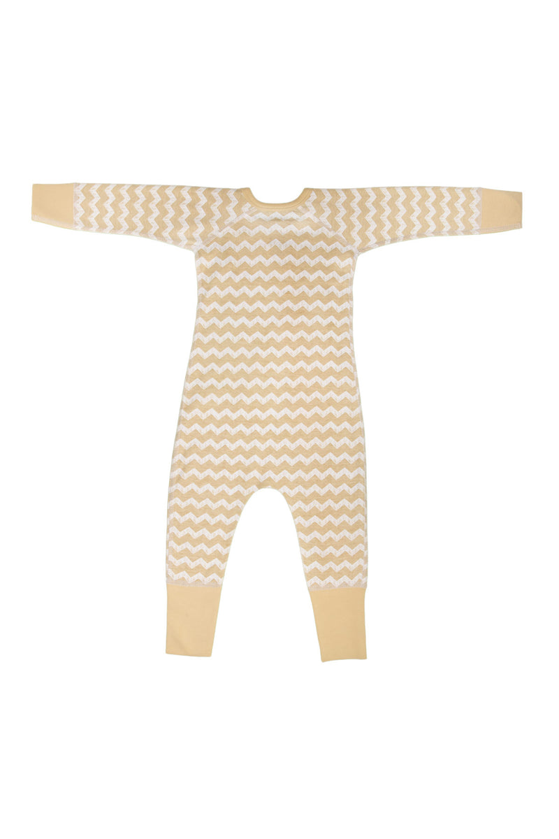 Chevron Baby Unisex Organic Two-Way Zip Rompers