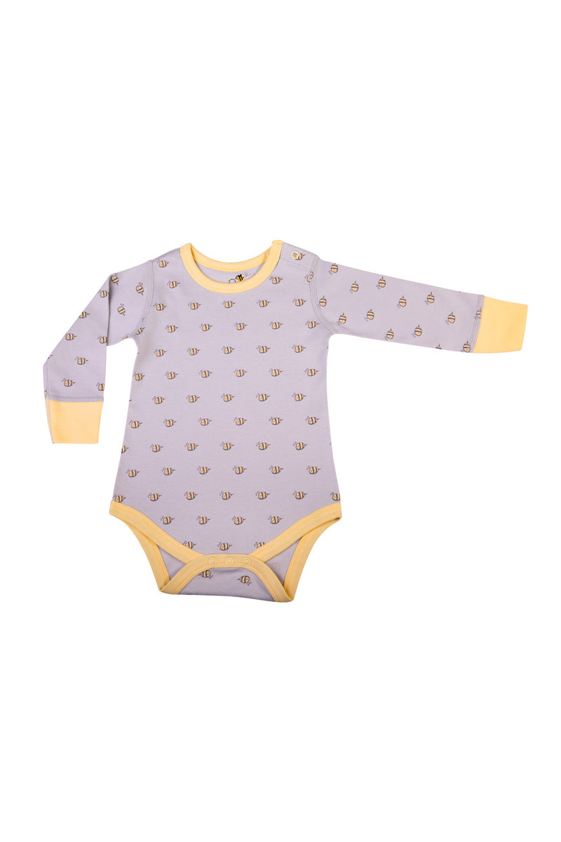 Signature Bee Baby Unisex Organic Long-Sleeve Bodysuits