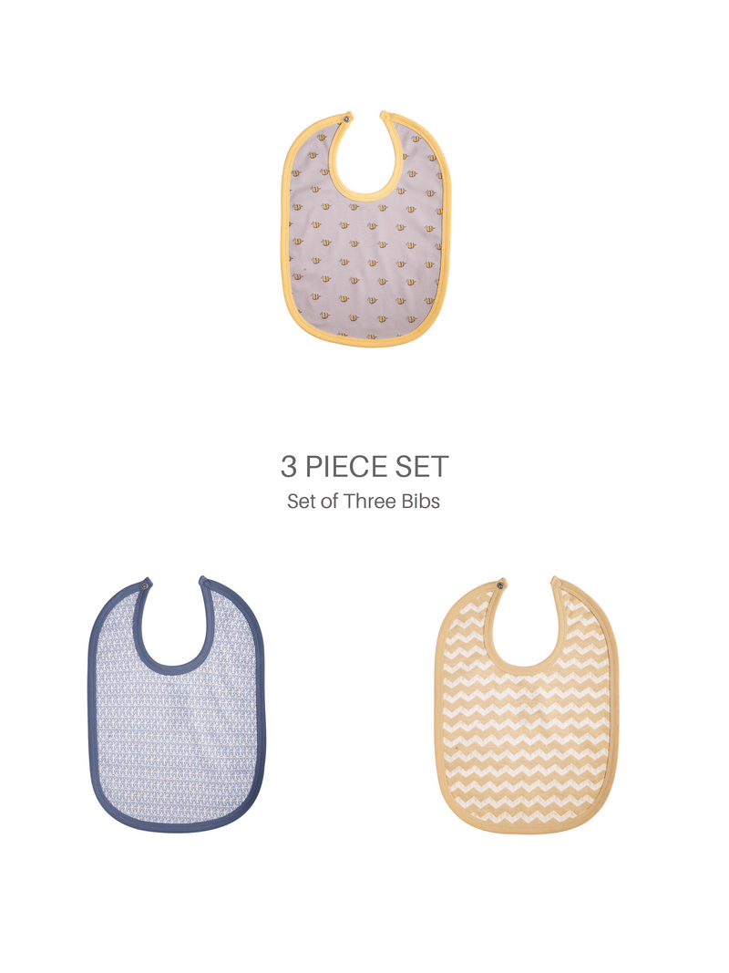 Set of Baby Unisex Organic Bibs (3 Piece Set)