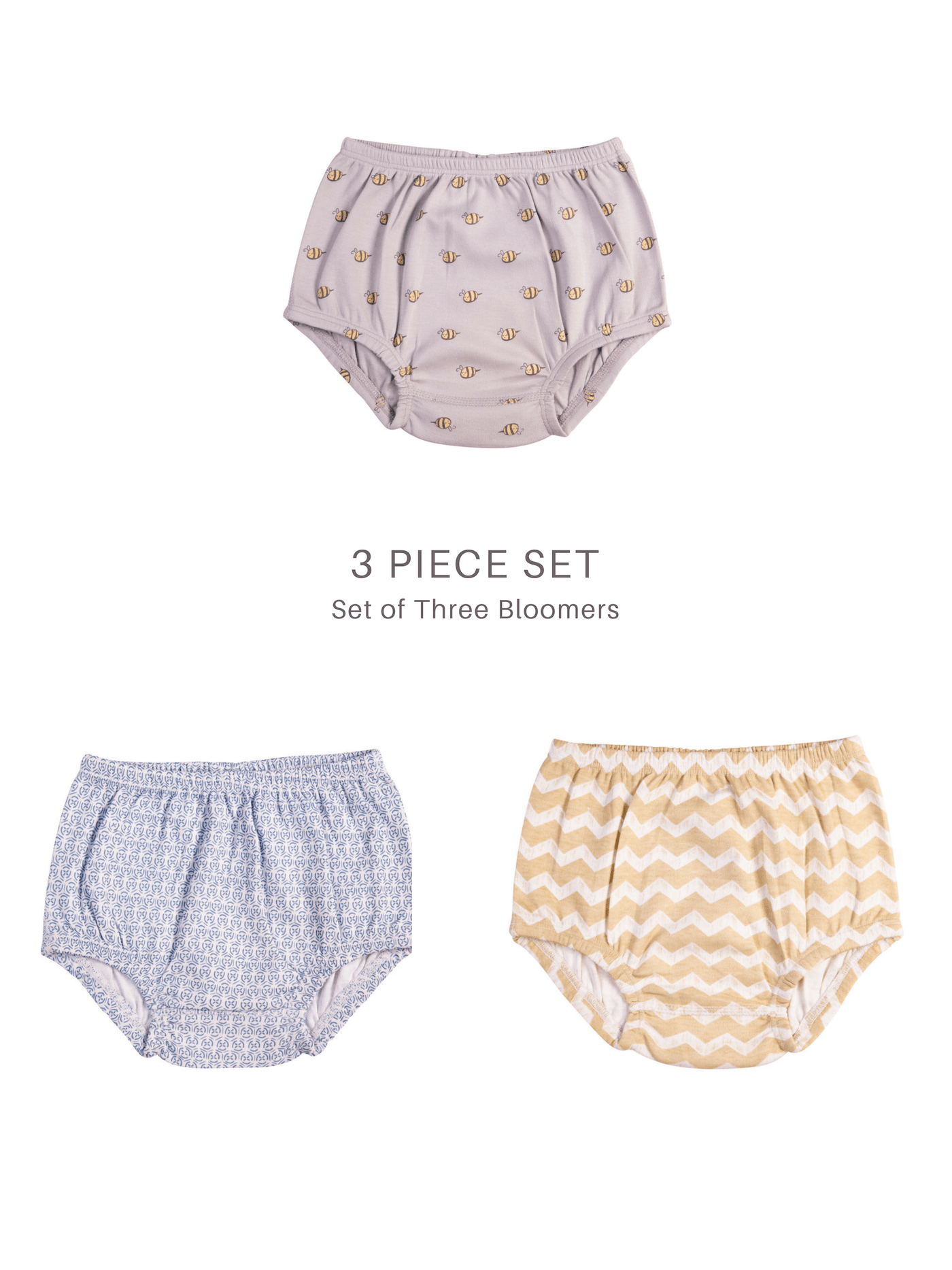 Set of Baby Girl Organic Bloomers/Panties (3 Piece Set) – BEECOTTON ORGANICS