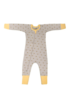 Signature Bee Baby Unisex Organic Two-Way Zipped Rompers