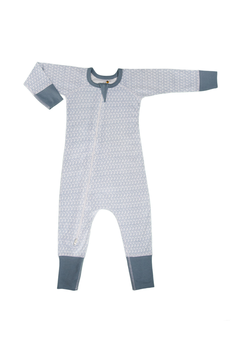 Graphic Baby Unisex Organic Two-Way Zip Rompers