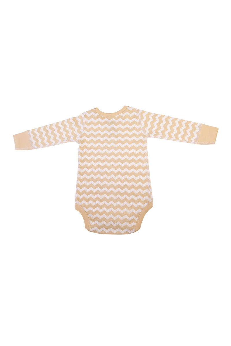 Chevron Baby Unisex Organic Long-Sleeve Bodysuits