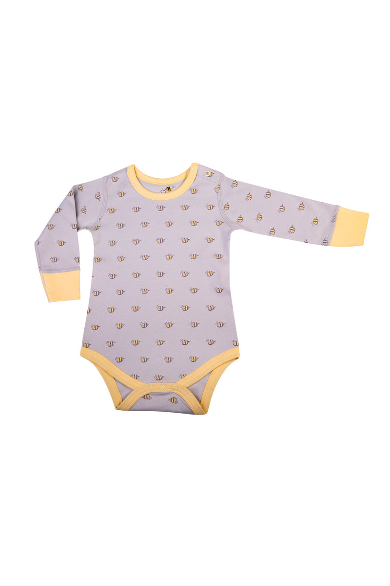 Preemie Baby Unisex Organic 5 Piece Set w/Long-Sleeve Bodysuit